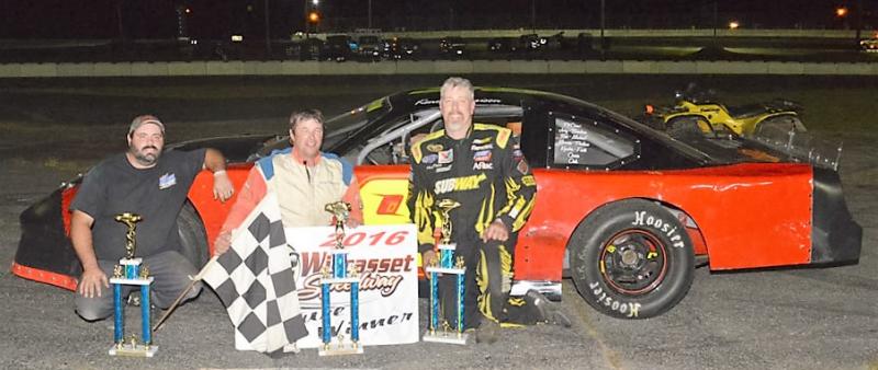 Super Streets: 25-Lap Feature Top 3: 1. #85, Kenny Harrison - Pownal; 2. #5, Mark Lucas - Harpswell; 3. #2, Josh Bailey - Wiscasset. Pete & Mary Taylor Photography