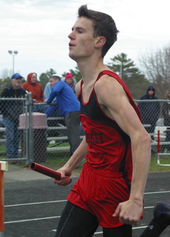 Brandon Goud placed second in the 1600-meter race. PHIL DI VECE/Wiscasset Newspaper