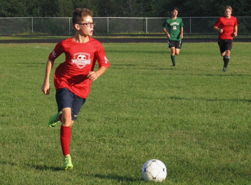 Aiden Foley is one of a number of freshmen on this year’s WMHS team. PHIL DI VECE/Wiscasset Newspaper