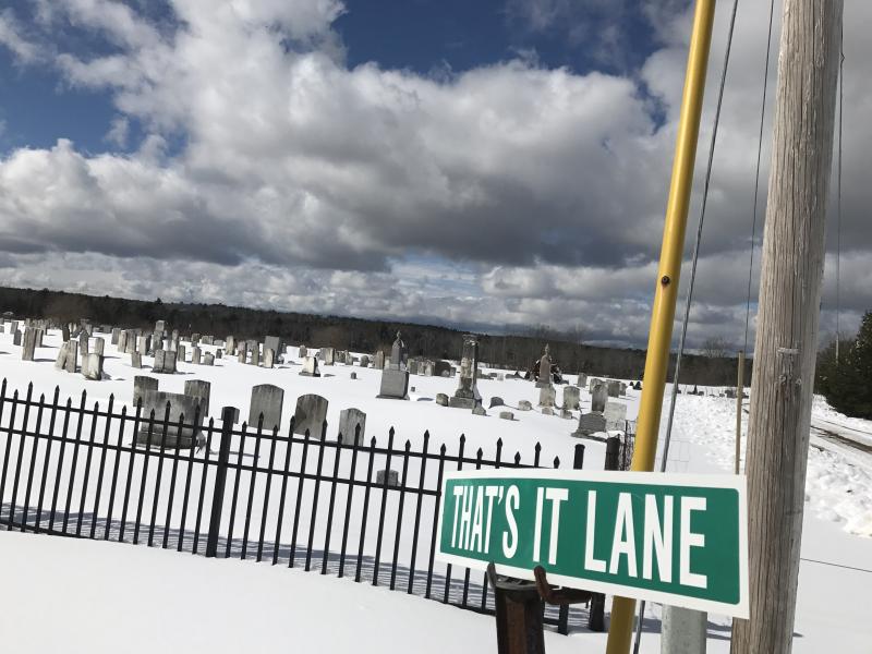 Alna Cemetery on Route 218 has a day-old blanket of snow March 9. SUSAN JOHNS/Wiscasset Newspaper