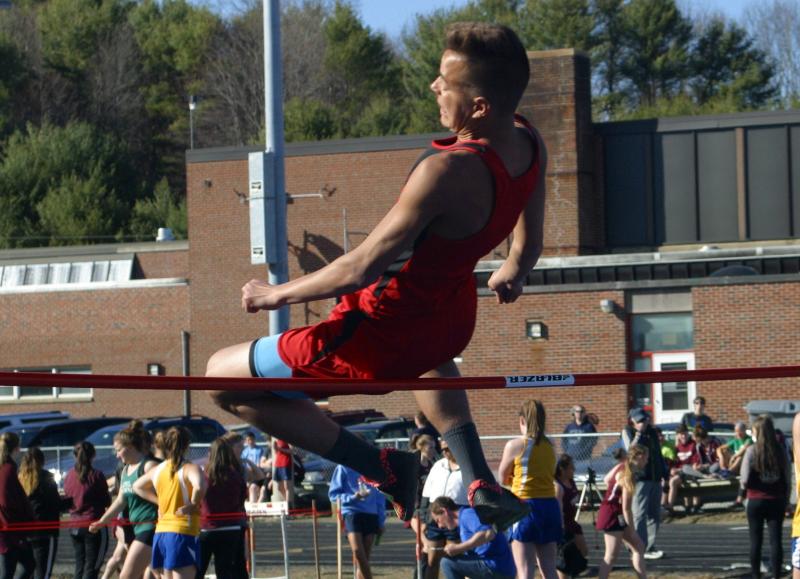 Josh Gabriele placed fifth in the high jump. PHIL DI VECE/Wiscasset Newspaper