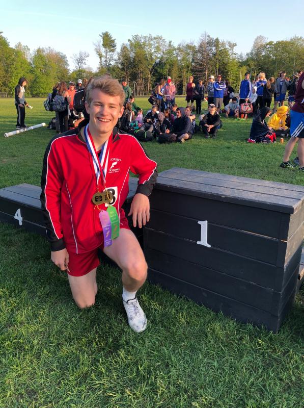 Matt Chapman is the best hurdler in the Mountain Valley Conference winning both the 110 and 300-meter hurdles. Josiah Winchenbach photo