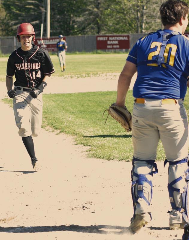 Ronald Drake homered for Wiscasset in the first inning. PHIL DI VECE/Wiscasset Newspaper