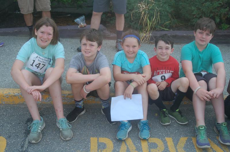 Youngsters prepare to run. ART MAYERS/Boothbay Register