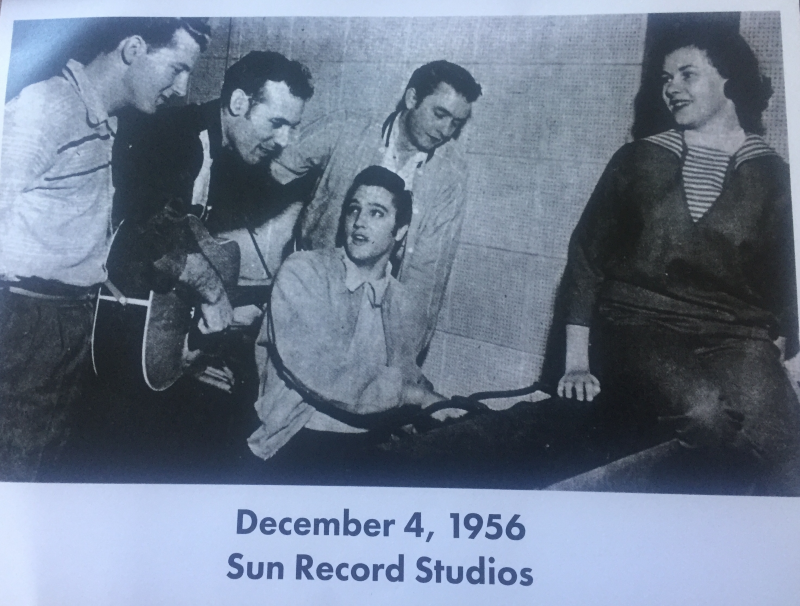 The photo that inspired the musical “Million Dollar Quartet,” now playing at Maine State Music Theatre. Courtesy of MSMT