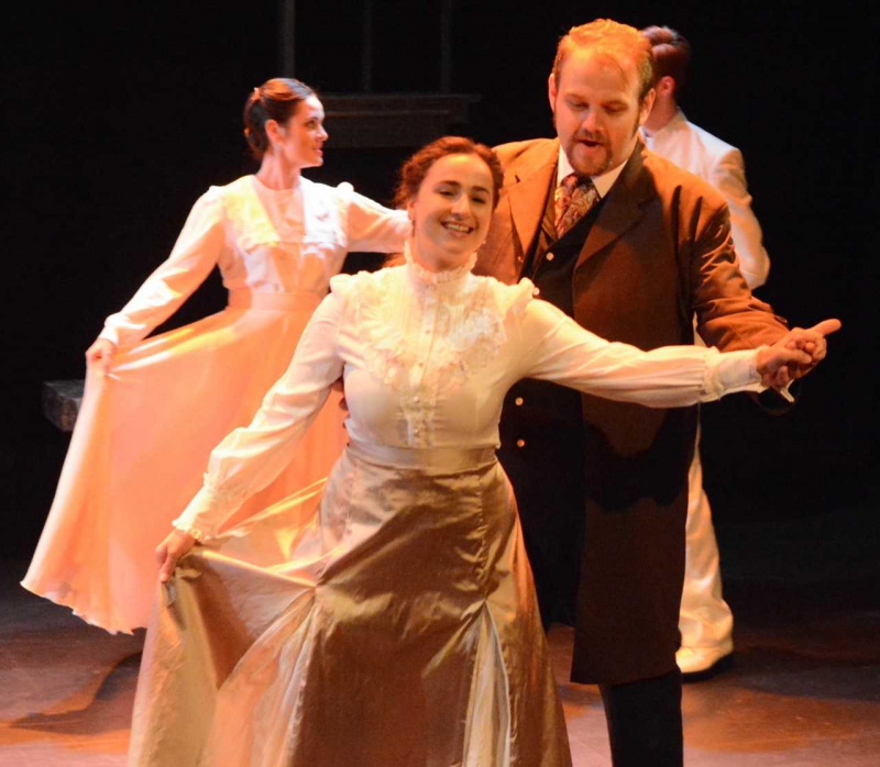 Archibald (Cody Marcukaitis) relives a dance with his beloved Lily (Verity Pryor-Hayden) in “The Secret Garden.” Jenny Mayher photo Jenny Mayher photo