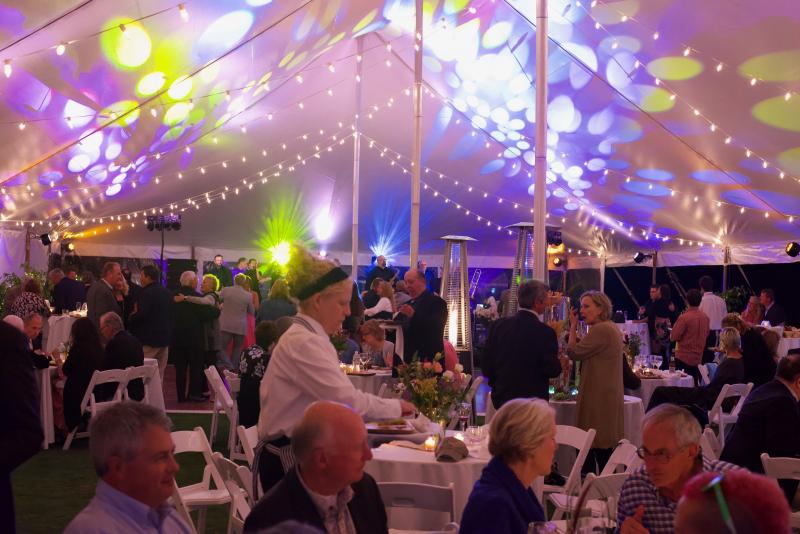 Laughter, dancing, fantastic music and yummy food under the tent for the dinner dance. Bob Crink photo