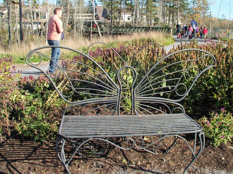 Passing by the Butterfly Garden. LISA KRISTOFF/Boothbay Register Coastal Maine Botanical Gardens
