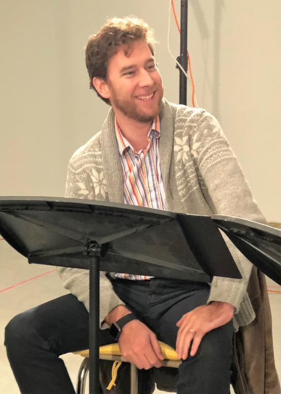 Soren Barker during a recent rehearsal for LCCT’s November show “Crimes of the Heart.” Courtesy of Andrew Fenniman