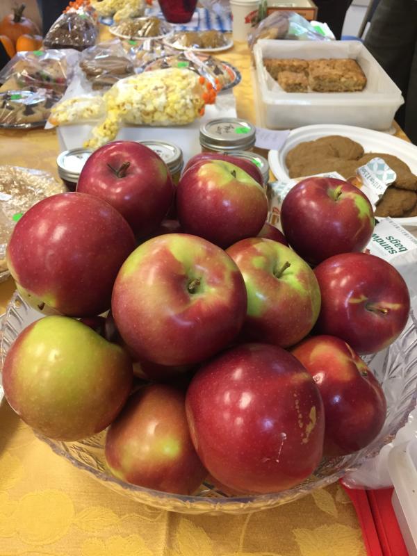 Some of the Oktoberfest treats inside First Congregational Church's fellowship hall. SUSAN JOHNS/Wiscasset Newspaper