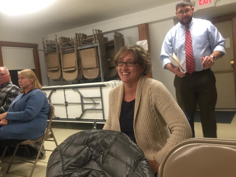 Abbe Manahan accepts a seat representing Alna on the Sheepscot Valley Regional School Unit 12 board. SUSAN JOHNS/Wiscasset Newspaper