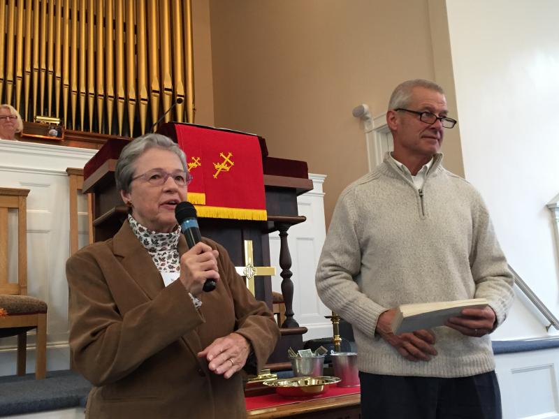 Summerfest co-chairs Nancy Roby and Ed Peele. SUSAN JOHNS/Wiscasset Newspaper