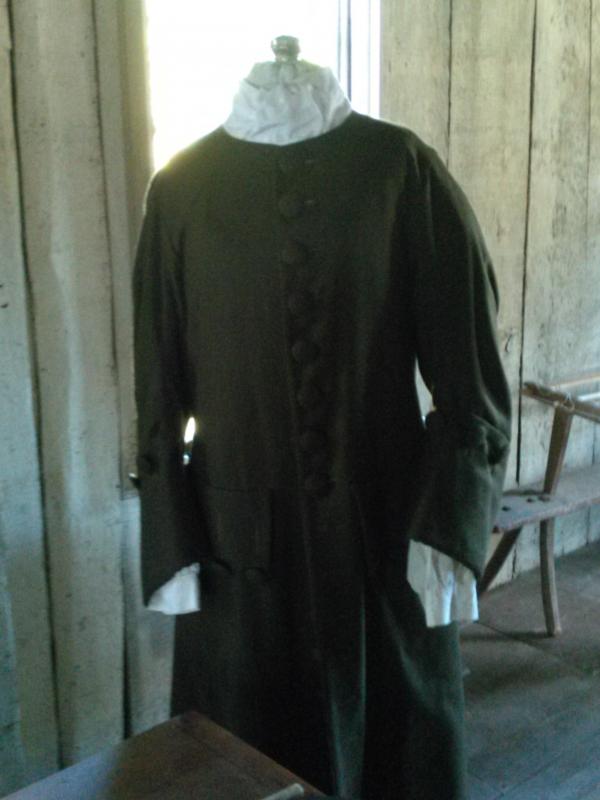 17th century gentleman’s wool breeches and coat. JANE CARPENTER, Boothbay Register