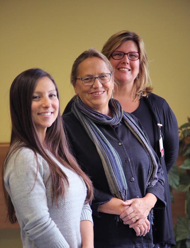 LincolnHealth will offer free cognitive screenings on Nov. 7 from 8:30 a.m. to 4 p.m. in Damariscotta and Boothbay Harbor. Pictured from left are LincolnHealth-St. Andrews Campus Occupational Therapist Courtney Stover, Occupational Therapist Assistant Deborah Hidu, and Occupational Therapist Diane Brown. Courtesy of LincolnHealth