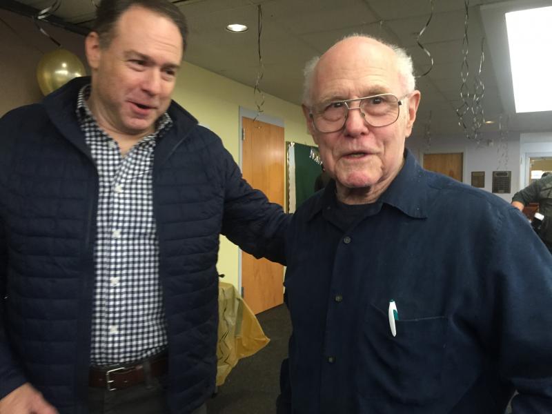 Tony Gatti III and his father. SUSAN JOHNS/Wiscasset Newspaper
