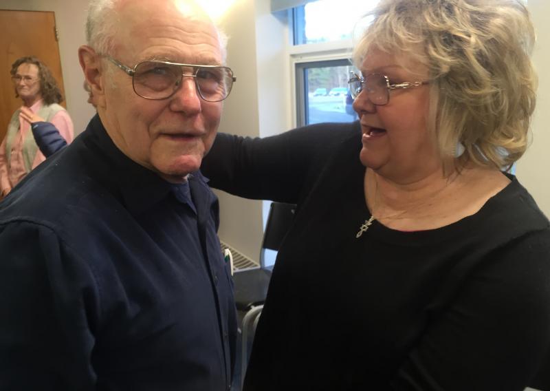 Gatti and Westport Island's Cathy Fuller. SUSAN JOHNS/Wiscasset Newspaper