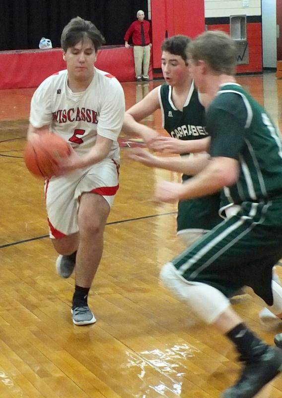 Billy Pinkham finished with nine points including the Wolverines’ first three-point basket of the season. PHIL DI VECE/Wiscasset Newspaper
