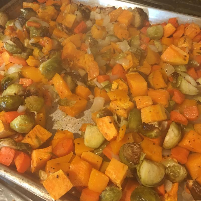 The roasted vegetables are ready to add to the soup stock. Lisa Orne Hallinan photo