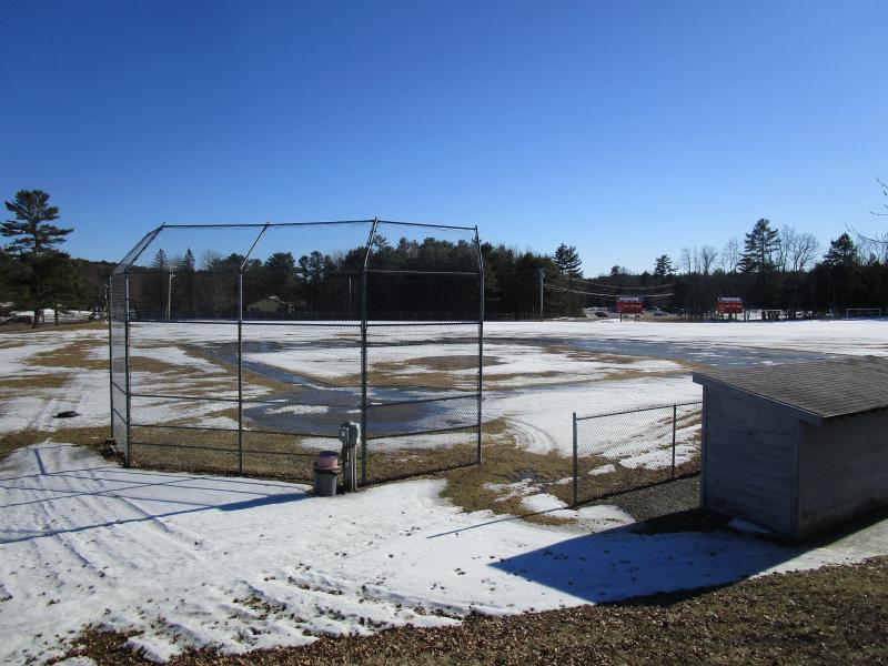 The Wolverines hope their ballfield at Wiscasset Middle High School will be dry enough to schedule one or two practice games before the Mountain Valley Conference season begins April 19. PHIL DI VECE/Wiscasset Newspaper