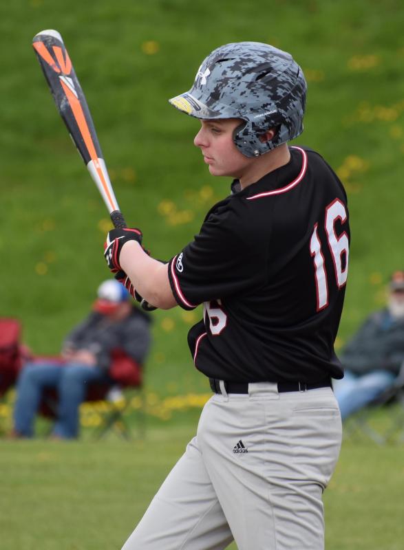 L.J. Travis at the plate. PHIL DI VECE/Wiscasset Newspaper