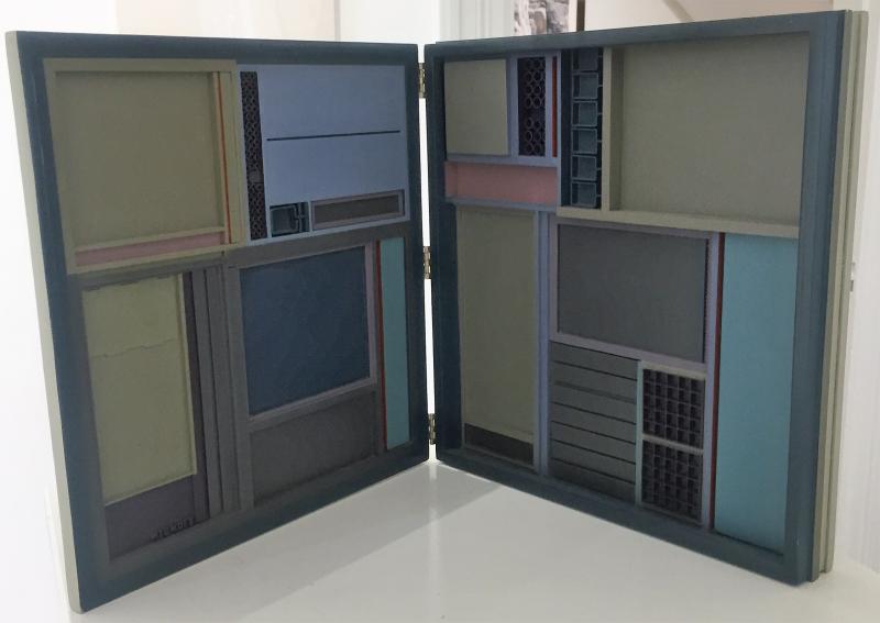 One of Nancy Wilkoff’s boxed assemblage works.