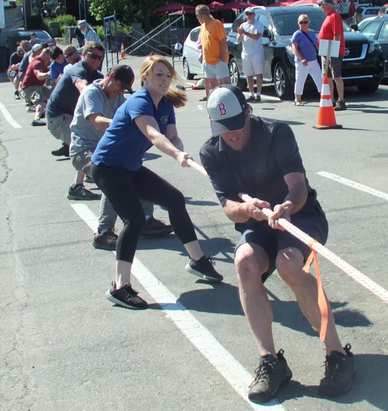 Giving Clear Stream one heck of a go! LISA KRISTOFF/Boothbay Register