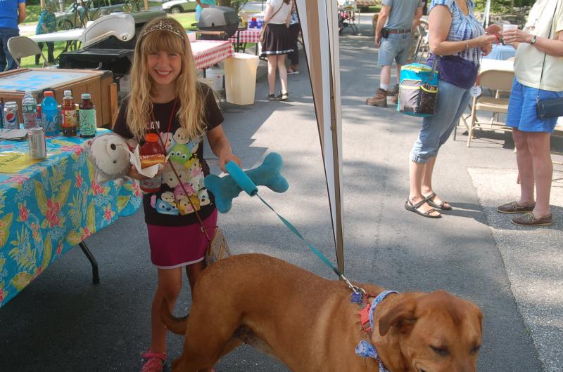 Emily Onorato and Boston. ART MAYERS/Wiscasset Newspaper