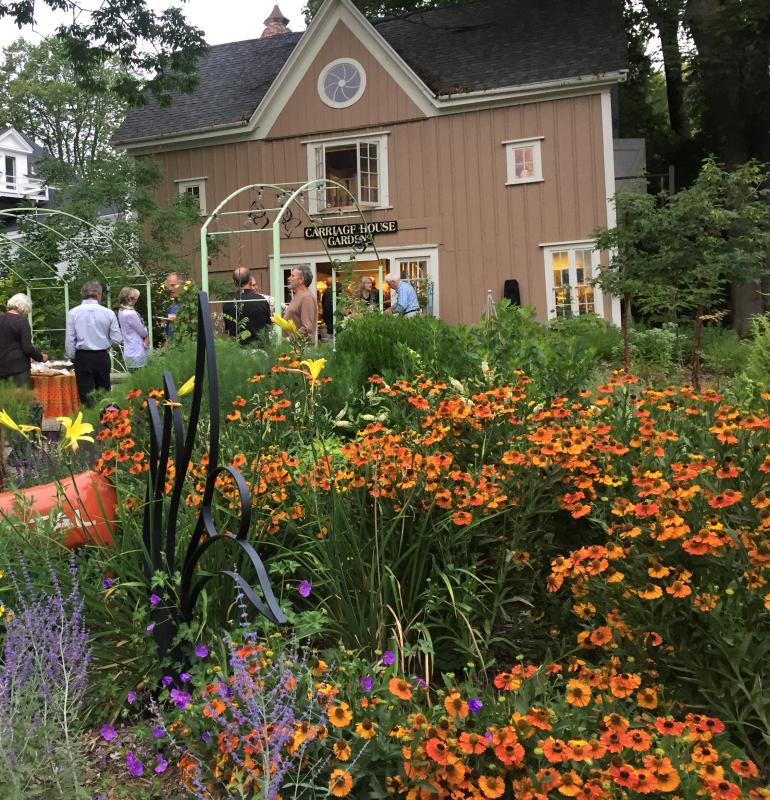 August garden view at Lucia Droby’s Carriage House Gardens in Wiscasset. LISA KRISTOFF/Boothbay Register