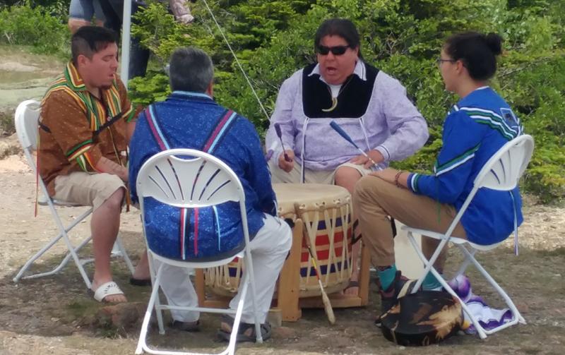 The Burnurwurbskek Singers, a men’s ensemble representing Maine’s Wabanaki people. Hear them at Round Top in Damariscotta Aug. 11. Amy Briggs photo The Burnurwurbskek Singers