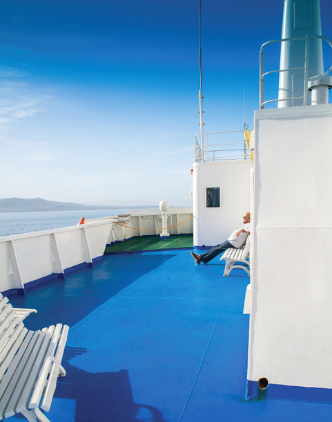 Bob Bond likes to capture images of people where he travels in the world; this photo was taken on a ferry in Greece. More of Bond’s work can be seen at the Maine Art Gallery, Wiscasset. Courtesy of the venue Bob Bond
