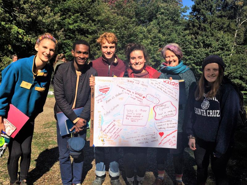 Ezra Smith, center, poses with other Changemakers. Courtesy photo
