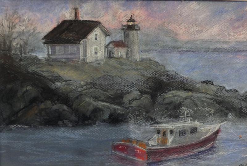 ‘Mooring in Foggy Dusk” - chalk pastel - Karen “Kallena” Chutsky Karen “Kallena” Chutsky
