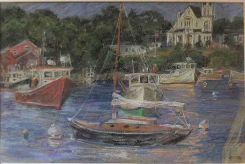 “Moored in Boothbay”- chalk pastel - Karen “Kallena” Chutsky Karen “Kallena” Chutsky