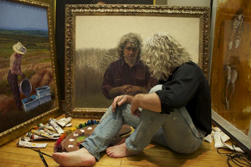 Ron Frontin. “Self Portrait.” See works by Frontin and other artists in his Open Atelier of Midcoast Maine at River Arts in September. Courtesy of the venue Ron Frontin