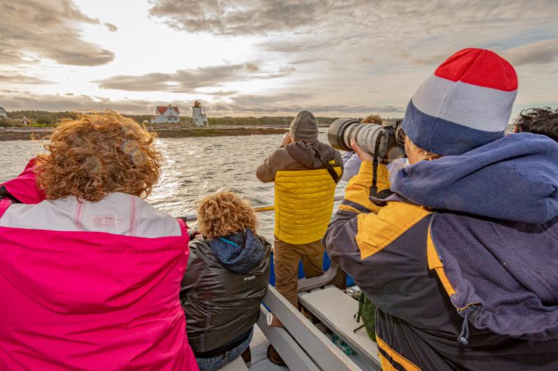Photographing Hendricks Head Lighthouse. Mike Leonard photo
