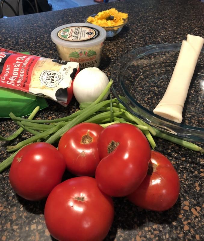 The ingredients for the tomato pie. Lisa Orne Hallinan photo
