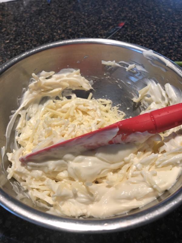 Mix to the cheese with mayonnaise. Lisa Orne Hallinan photo