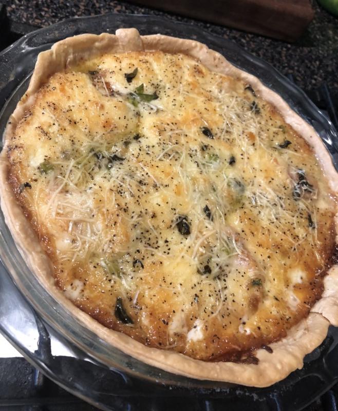 The tomato pie fresh out of the oven. Lisa Orne Hallinan photo
