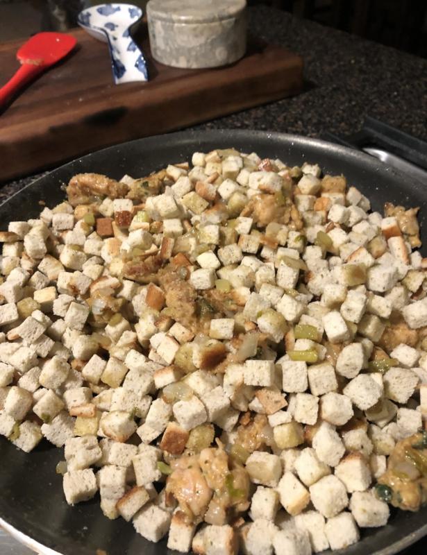 Add your stuffing mix. Lisa Orne Hallinan photo