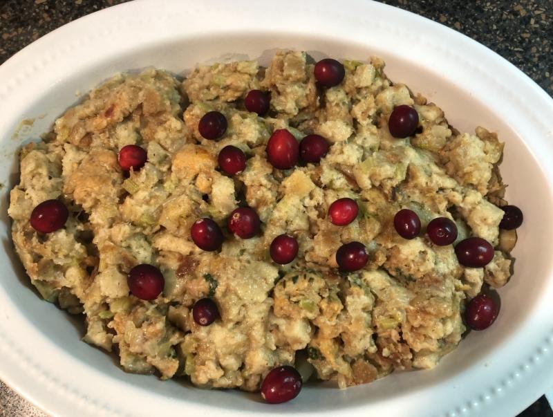 One-pan turkey stuffing. Lisa Orne Hallinan photo