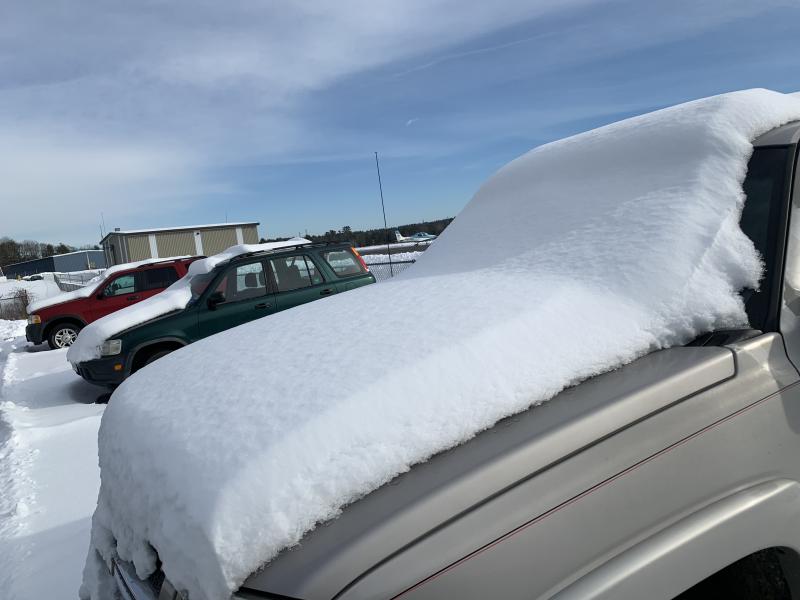 A parking lot at Wiscasset Municipal Airport Jan 23. SUSAN JOHNS/Wiscasset Newspaper