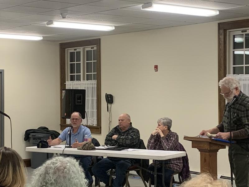 Selectman Allan Moeller Sr. answers questions. SARAH WHITFIELD/Wiscasset Newspaper