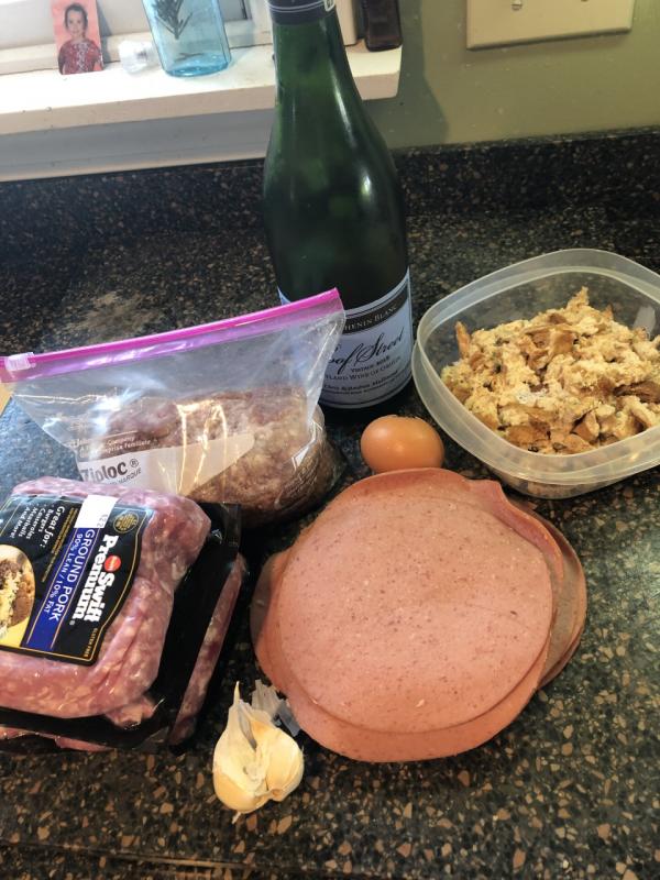 Ingredients for the meatballs. Lisa Orne Hallinan photo