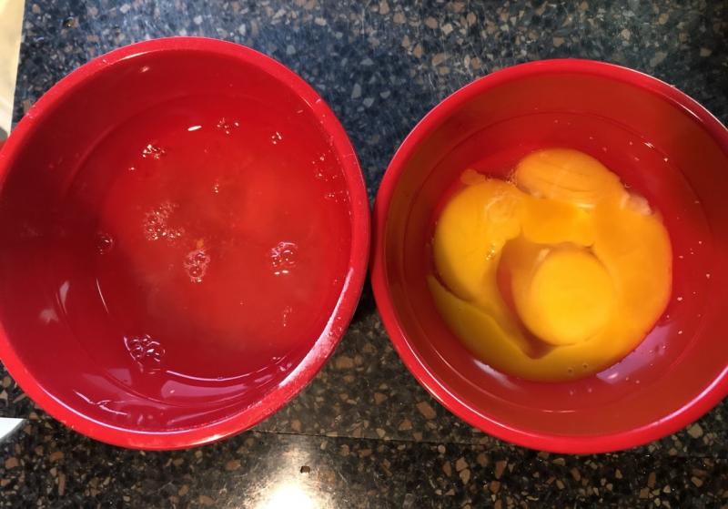 Egg whites and egg yolks. Lisa Orne Hallinan photo