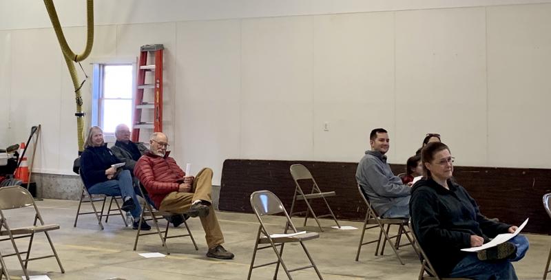 Seats are spaced apart at Alna’s annual town meeting March 21 as a COVID-19 precaution. SUSAN JOHNS/Wiscasset Newspaper