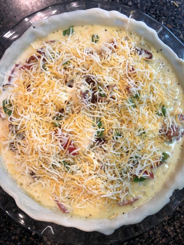 Egg pie ready for the oven. Lisa Orne Hallinan photo