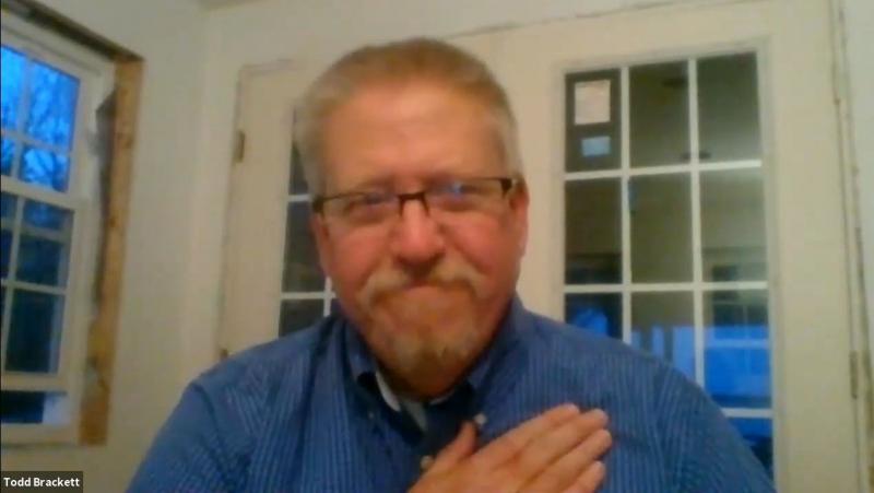 Lincoln County Sheriff Todd Brackett was honored with the Frances Perkins Award during a virtual banquet hosted Saturday, May 16 by the Lincoln County Democratic Committee. Courtesy photo