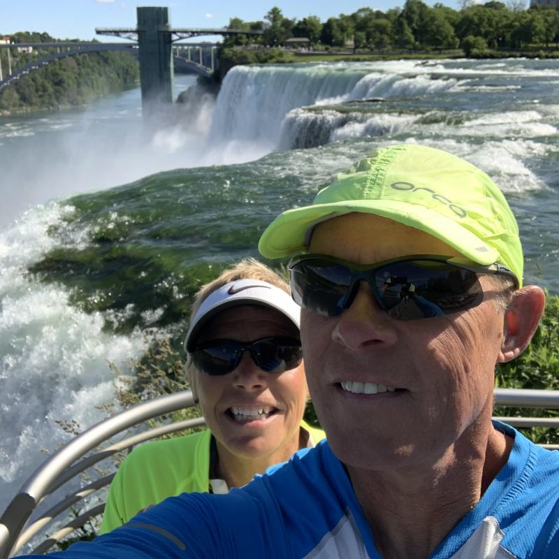 Tim and Tracy’s stop at Niagara River. Courtesy of Tracy Johnson