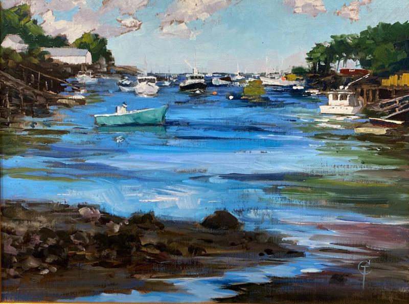Charlotte Thibaut’s “New Harbor” is one of the works in BRAF’s fall show. Courtesy of Mark Coates Charlotte Thibaut