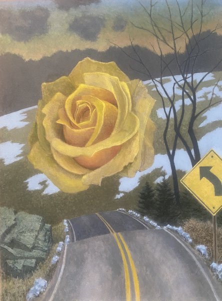 "Rose" - acrylic on canvas - 46" x 36” - by Winslow Myers is one of the works in the new Maine Art Gallery show. Courtesy of the venue
Winslow Myers